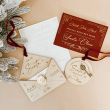 Load image into Gallery viewer, &#39;Letter To Santa&#39; Wooden Envelope Ornament - Personalisation Available