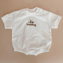 Load image into Gallery viewer, Short Sleeve &#39;Little Pudding&#39; Bubble Romper