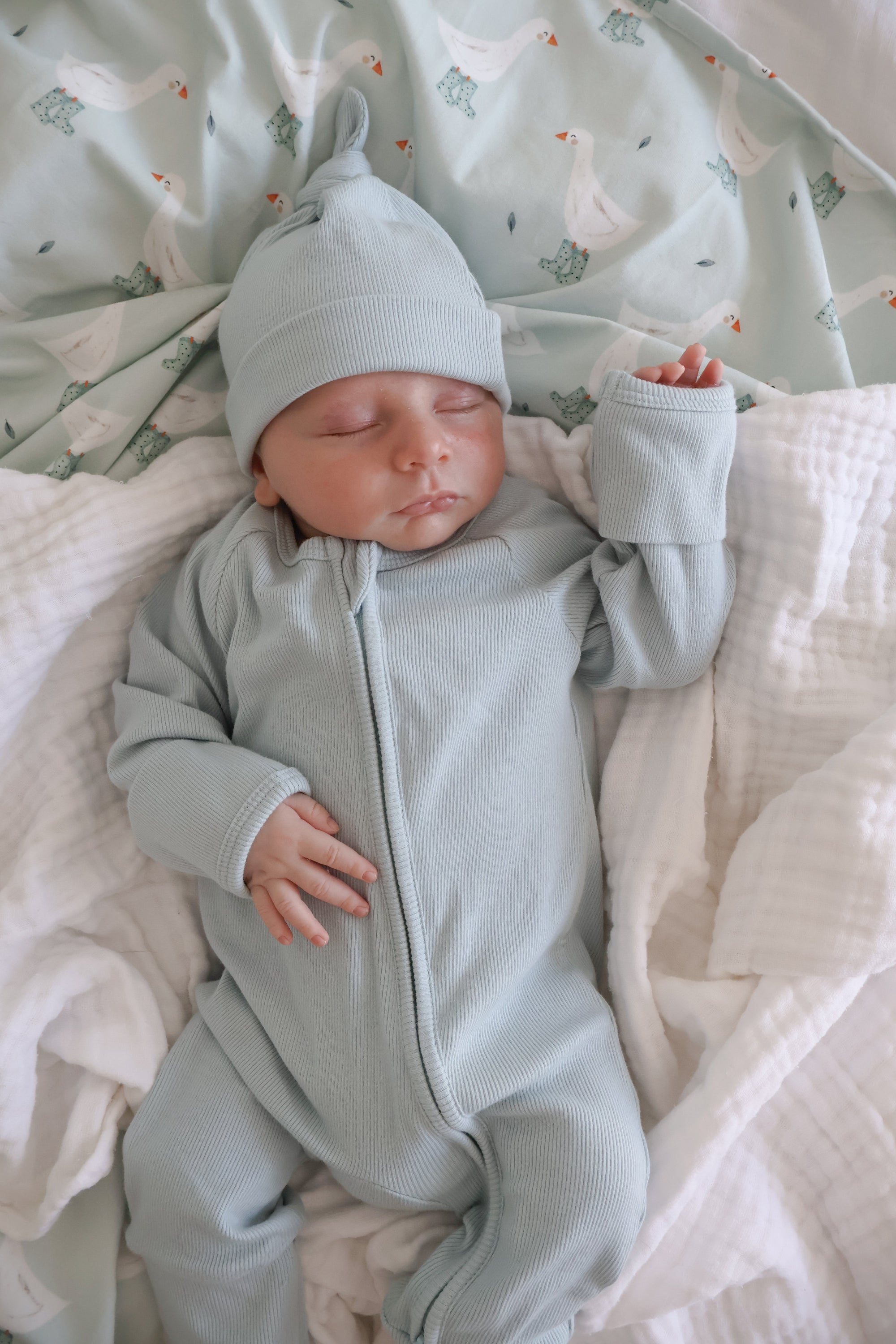 Cotton Growsuit - Baby Blue