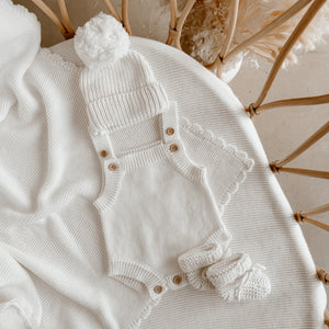 Milk Singlet Mini Knit Romper