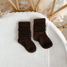 Load image into Gallery viewer, Espresso Scrunch Socks