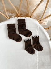 Load image into Gallery viewer, Espresso Frill Socks