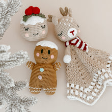Load image into Gallery viewer, Reindeer Crochet Lovey Comforter - Limited Edition