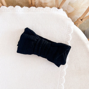 Boo Black Pointelle Topknot