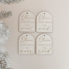 Load image into Gallery viewer, Arch Mindful Wooden Gift Tags (Set of 4) - Personalised