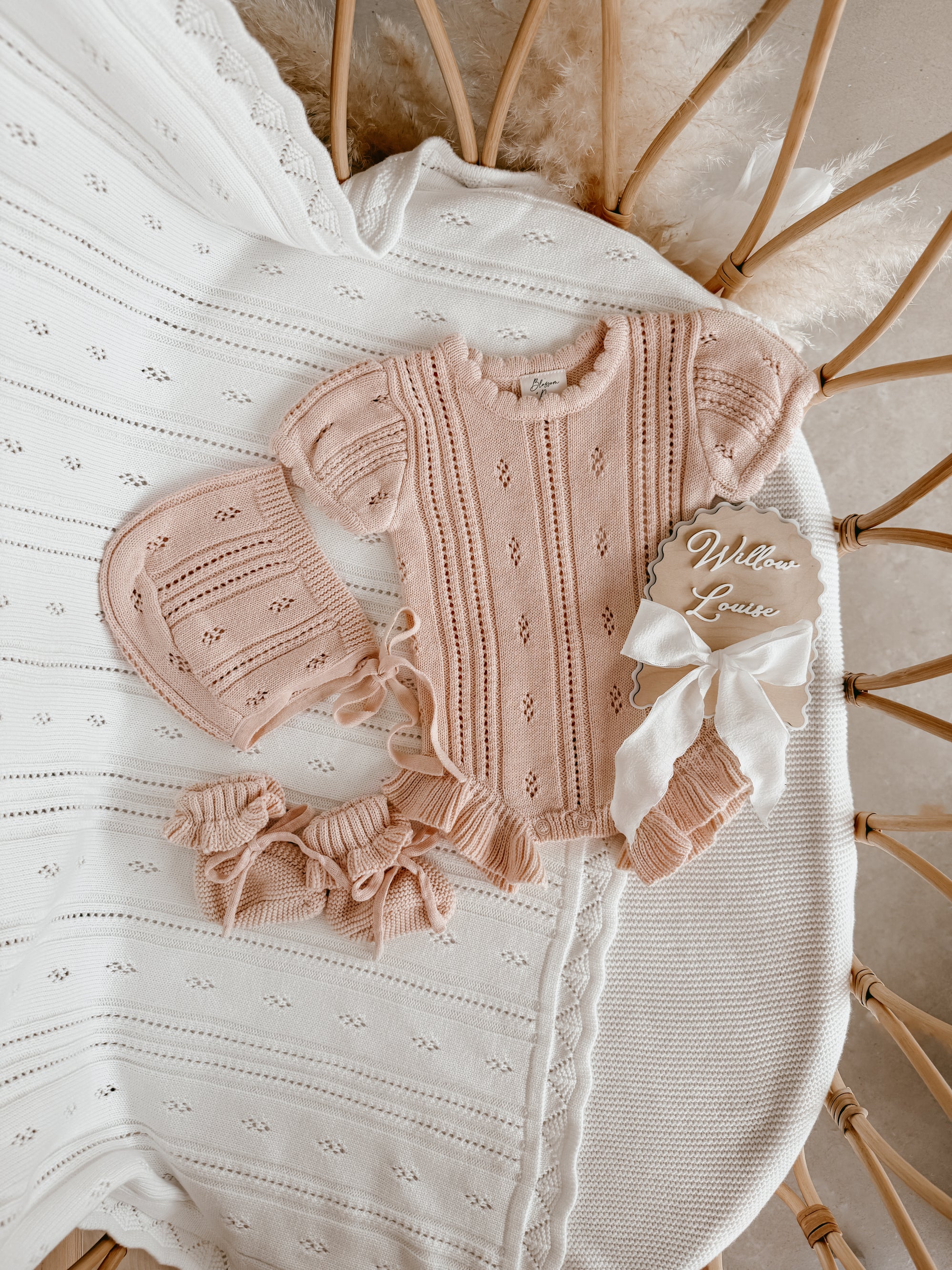 Margot Knit Romper - Pink Lemonade