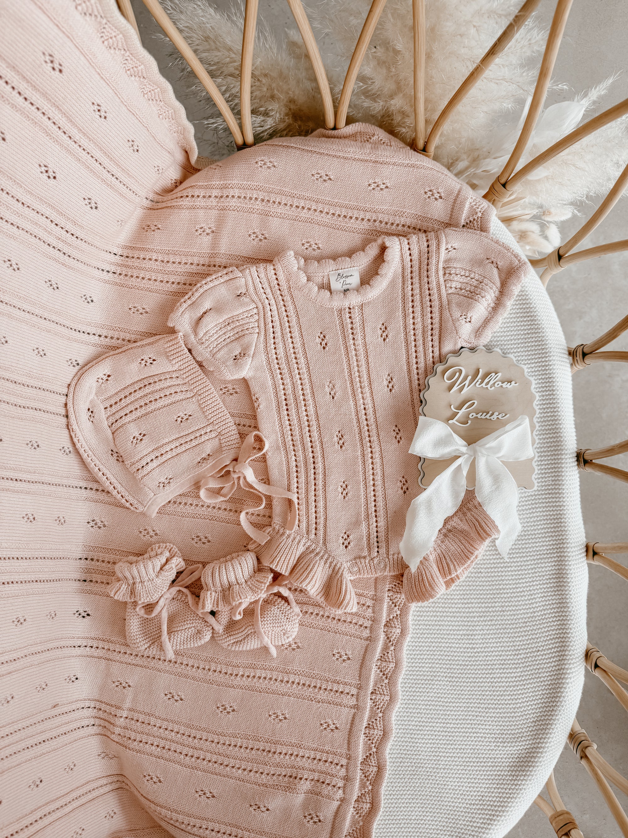 Margot Knit Romper - Pink Lemonade