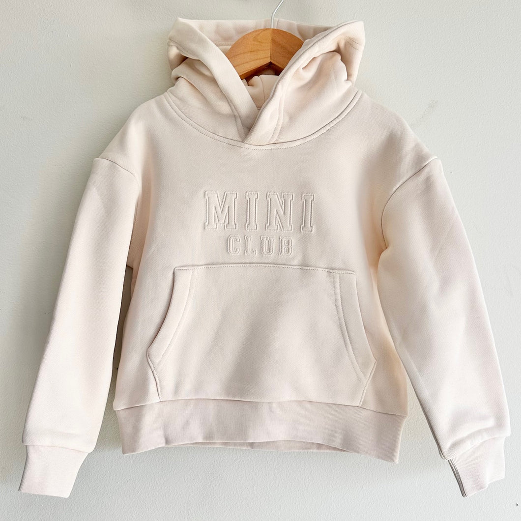 'Mini Club' Long Sleeve Hoodie - Cream