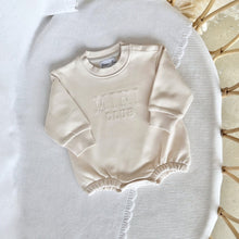 Load image into Gallery viewer, &#39;Mini Club&#39; Long Sleeve Romper - Cream