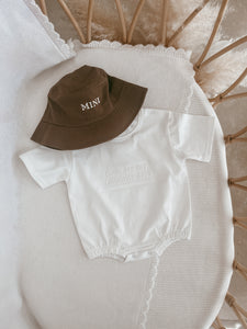 'Favourite Days' Short Sleeve Romper - White