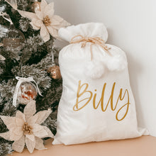 Load image into Gallery viewer, Personalised Holiday Santa Sack