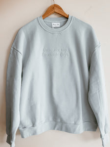 Men's Sweater 'Favourite Days' Crew Sweater - Blue
