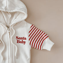 Load image into Gallery viewer, &#39;Santa Baby&#39; Hoodie Zip Romper