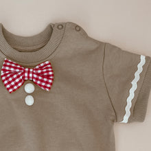 Load image into Gallery viewer, Short Sleeve &#39;Gingerbread&#39; Bubble Romper