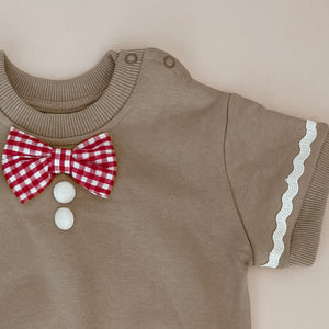 Short Sleeve 'Gingerbread' Bubble Romper