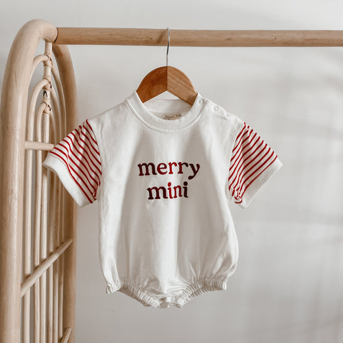 'Merry Mini' Short Sleeve Bubble Romper - PRE ORDER - Est. Dispatch October