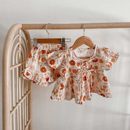 Festive Floral Flutter Sleeve Set - PRE ORDER - Est. Dispatch October