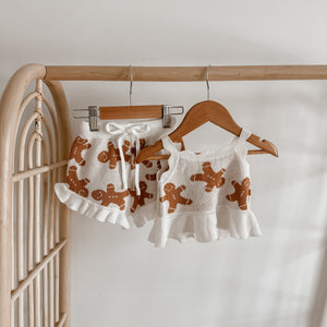 Gingerbread Knit Tie Set