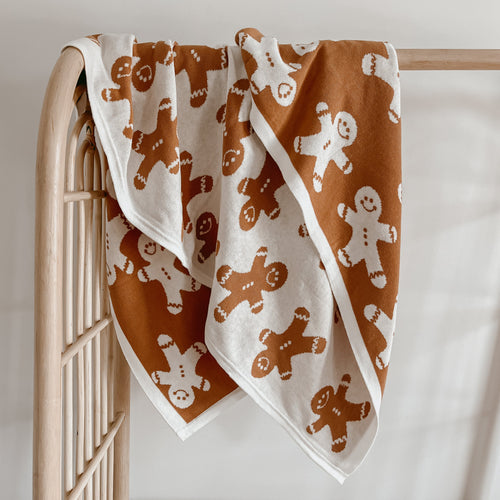 Heirloom Classic Knit Blanket - Gingerbread