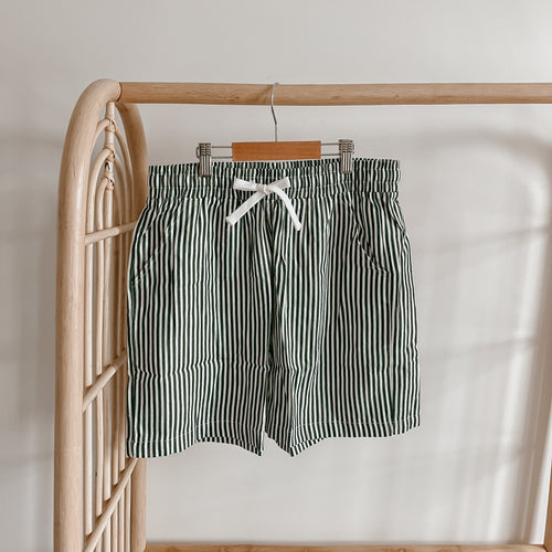 Men's Candy Stripe Shorts - Green