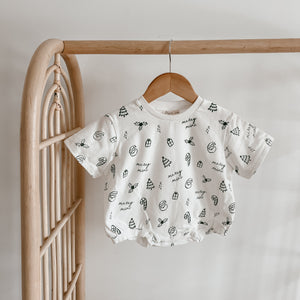Holiday Slouch Romper - Green - PRE ORDER - Est. Dispatch October