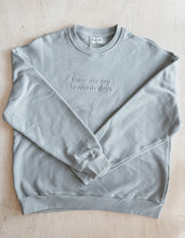Load image into Gallery viewer, Men&#39;s Sweater &#39;Favourite Days&#39; Crew Sweater - Blue