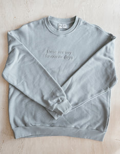 Men's Sweater 'Favourite Days' Crew Sweater - Blue