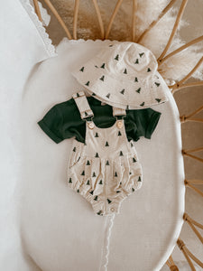Emerald Linen Tee - Cuff Sleeve