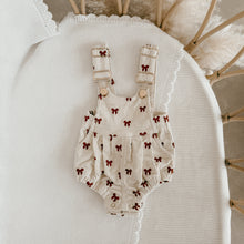 Load image into Gallery viewer, Corduroy Overalls - Red Bow
