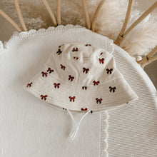 Load image into Gallery viewer, Corduroy Bucket Hat - Red Bow