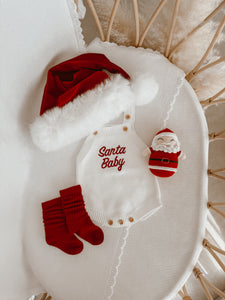 'Santa Baby' Singlet Knit Romper