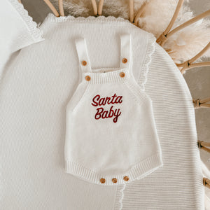 'Santa Baby' Singlet Knit Romper