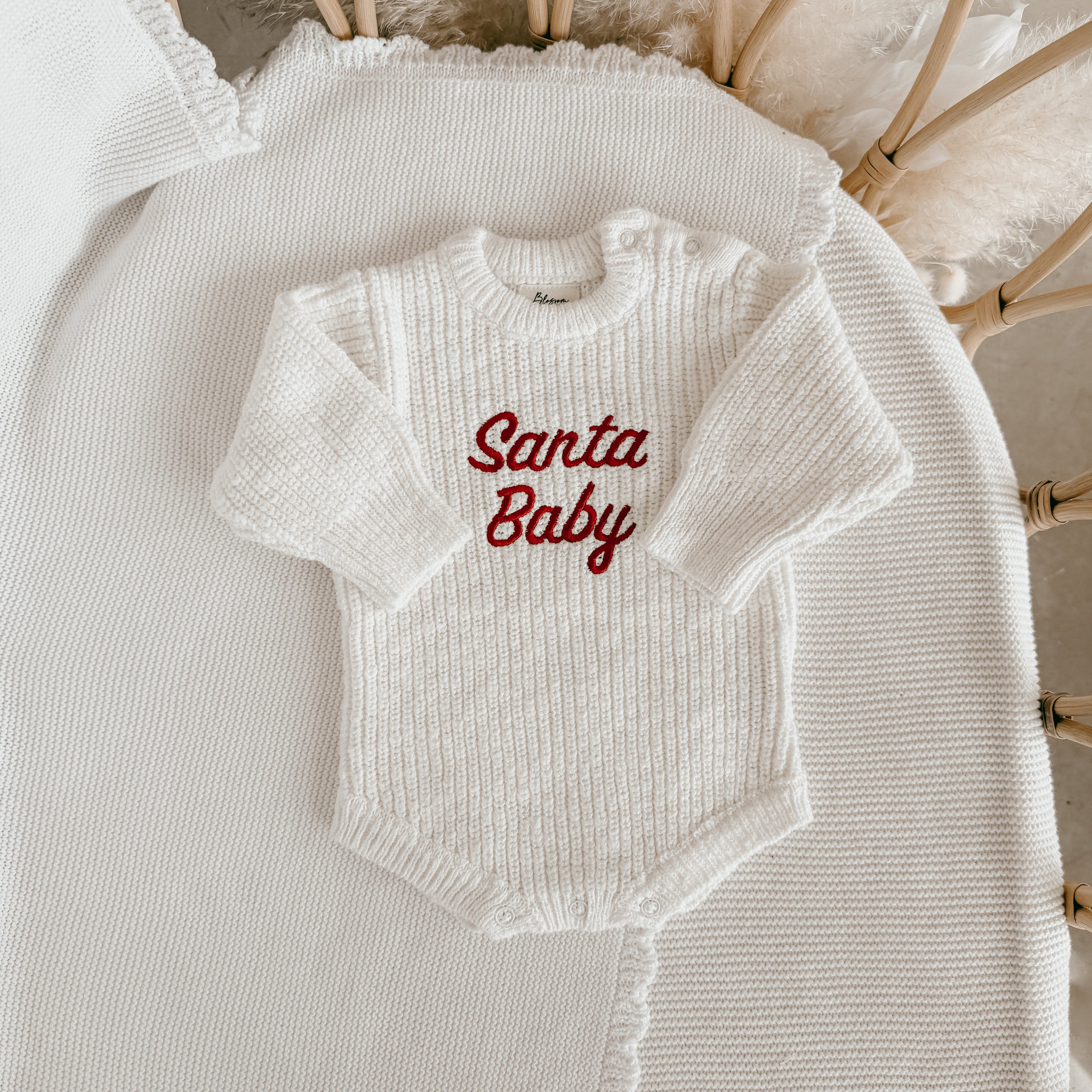 'Santa Baby' Chunky Knit Romper