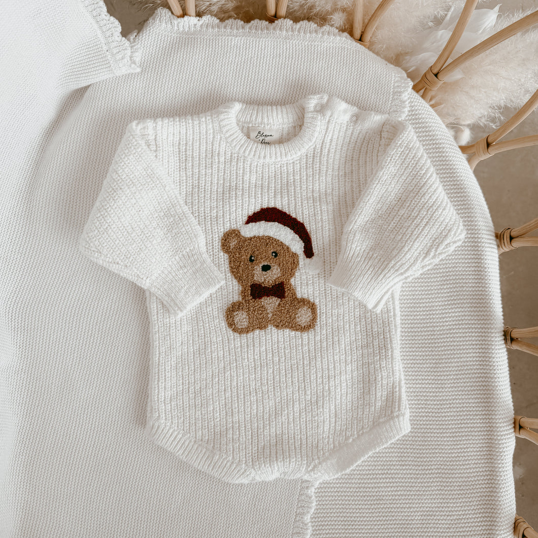 Teddy Bear Chunky Knit Romper