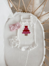 Load image into Gallery viewer, Pink Tree Singlet Frill Knit Romper