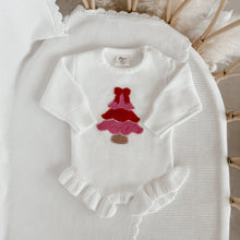 Load image into Gallery viewer, Pink Tree Long Sleeve Frill Leg Romper