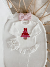 Load image into Gallery viewer, Pink Tree Long Sleeve Frill Leg Romper