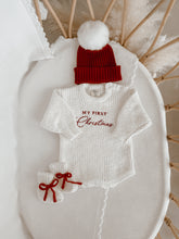 Load image into Gallery viewer, &#39;My First Christmas&#39; Chunky Knit Romper