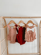 Load image into Gallery viewer, Corduroy Christmas Overalls - Burgundy