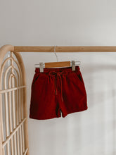 Load image into Gallery viewer, Kid&#39;s Embroidered Christmas Button Up Shirt &amp; Corduroy Shorts Bundle - Red