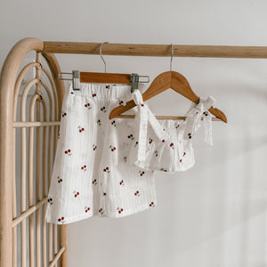 Cherry Set, Topknot & Sock Bundle