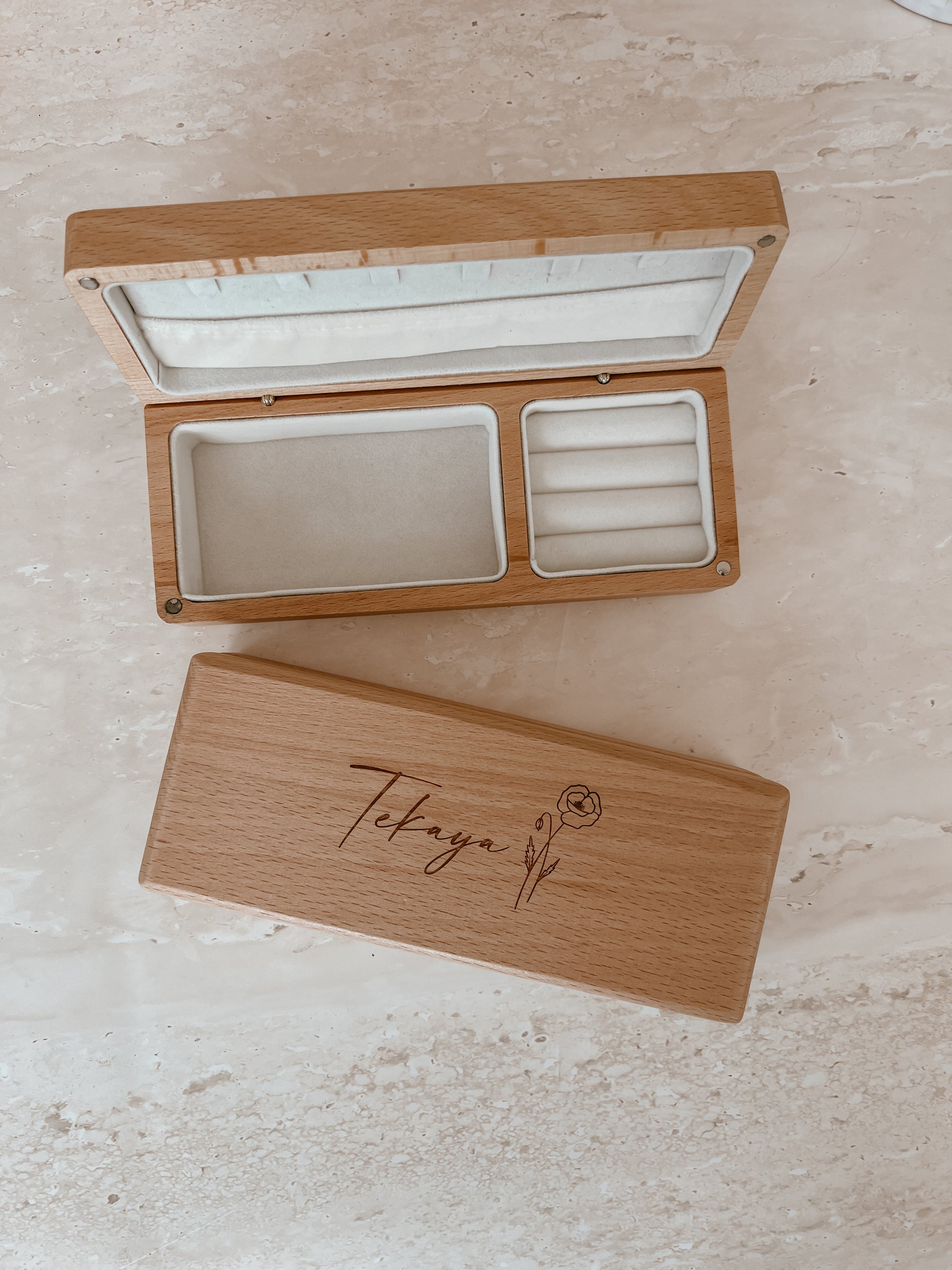 Personalised Wooden Jewellery Box