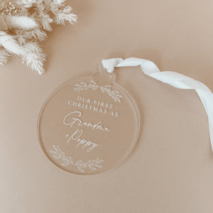 'First Christmas' Acrylic Bauble - Personalisation Available