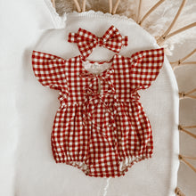 Load image into Gallery viewer, Red Gingham Topknot - PRE ORDER - Est. Dispatch End of September