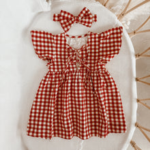 Load image into Gallery viewer, Red Gingham Topknot - PRE ORDER - Est. Dispatch End of September