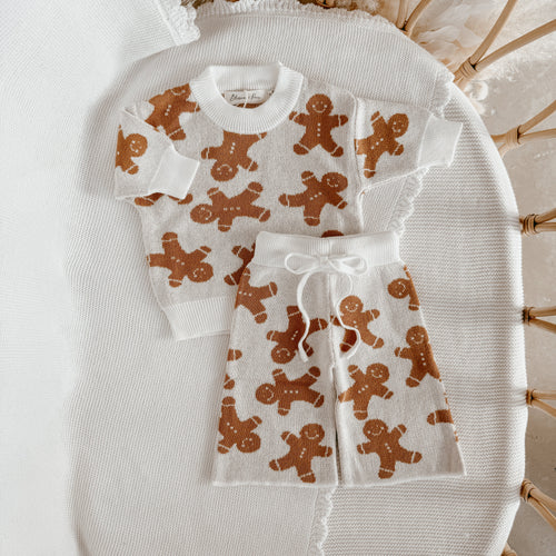 Gingerbread Knit Set - Long Sleeve