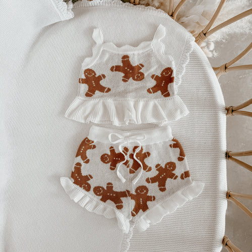 Gingerbread Knit Tie Set