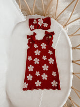 Load image into Gallery viewer, Knit Topknot - Red Posy
