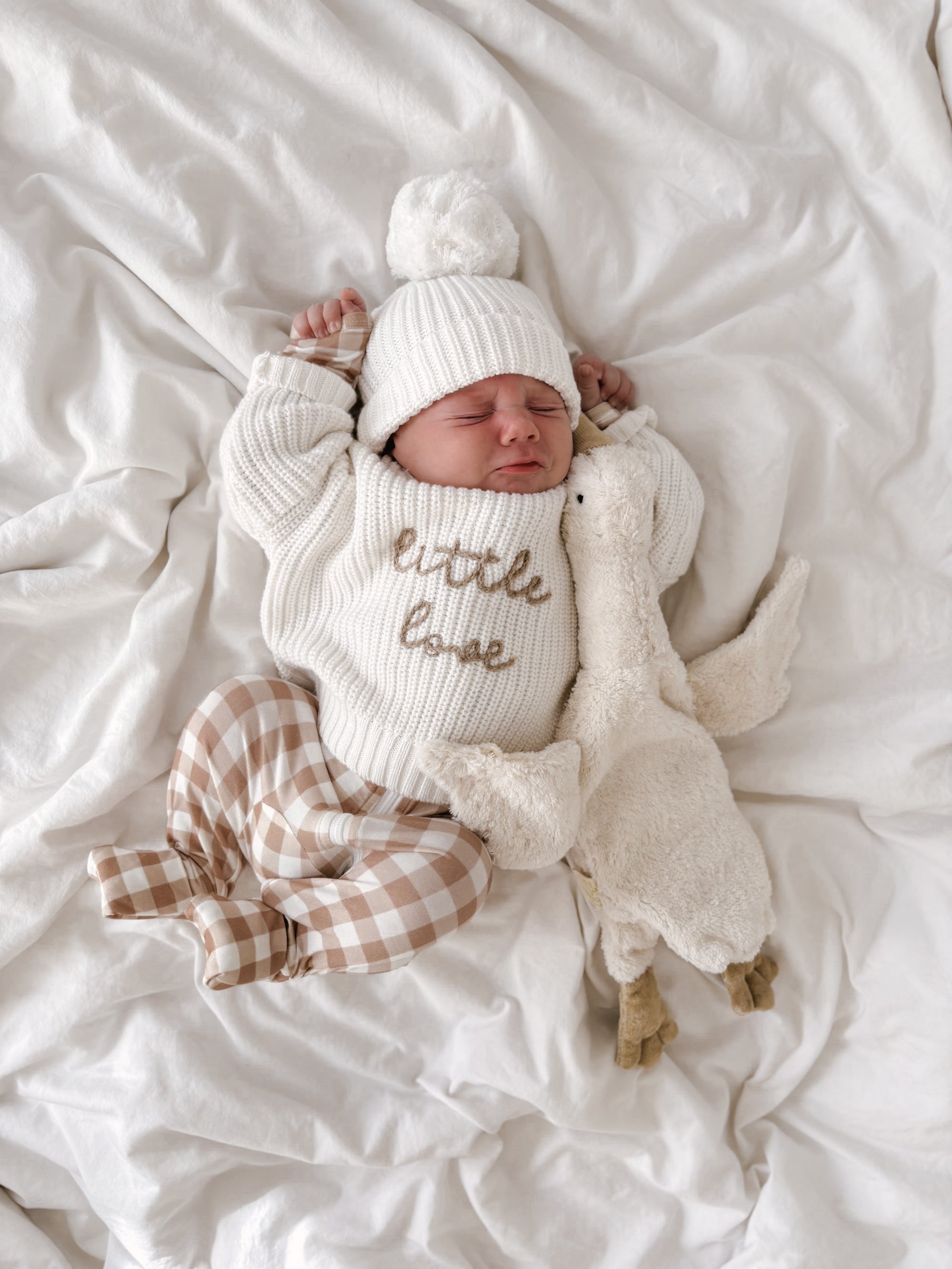 'Little Love' Mini Knit Sweater - Milk