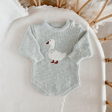 Load image into Gallery viewer, Goose Chunky Knit Romper - Periwinkle Blue